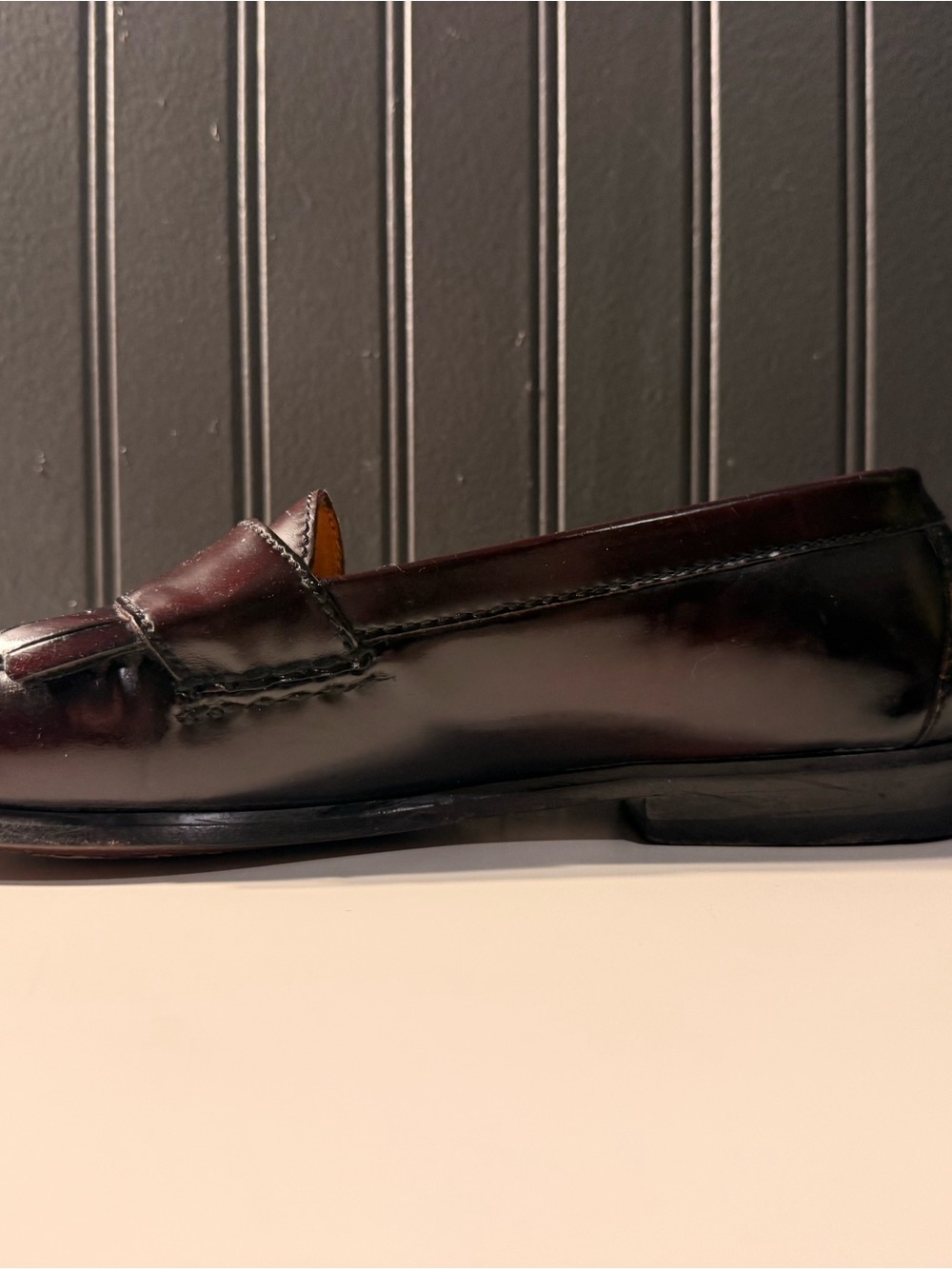 Cole Haan men's burgundy leather kiltie buckle monk strap loafers 9.5d - Picture 12 of 16